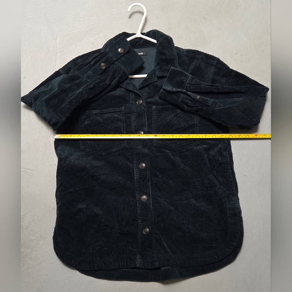 Madewell Emerald Sz S Corduroy Kentwood Oversized Shirt-Jacket - Picture 10 of 11